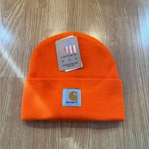 Brand New Carhartt Beanie NWT Safety Orange